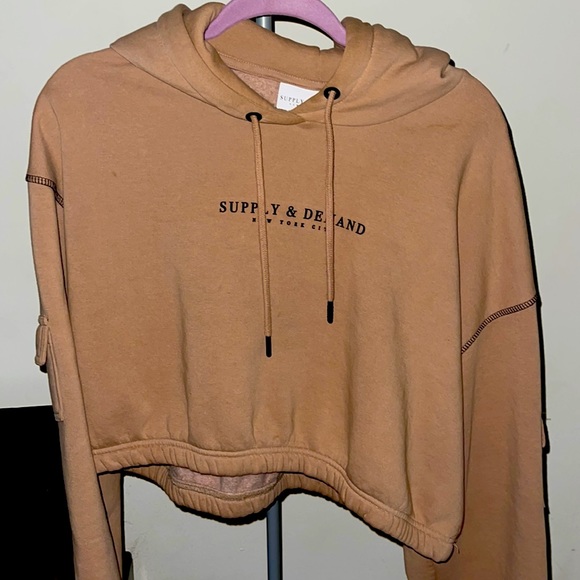 Supply and Demand Crop Hoodie - Picture 1 of 3